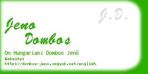 jeno dombos business card